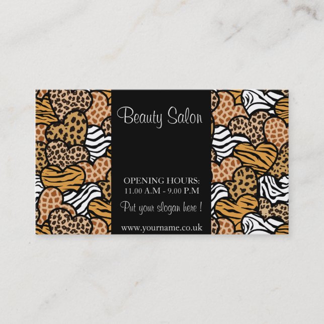 Business Card für Wild Hearts Design Visitenkarte (Vorderseite)