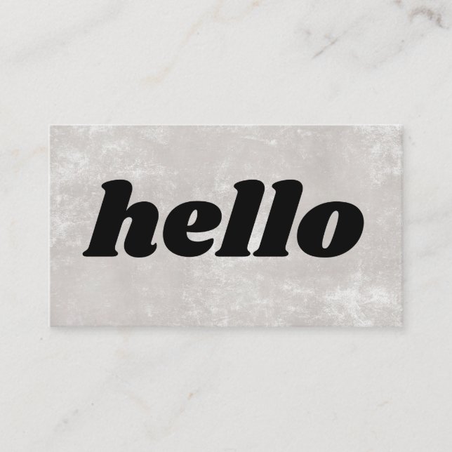Business Card für zeitgemäße Minimalistische Schri Visitenkarte (Vorderseite)