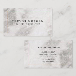 Business Card "Golden Border Marble" Visitenkarte
