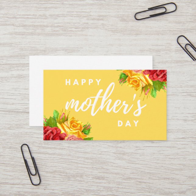 business card happy mother day  visitenkarte (Vorderseite/Rückseite Beispiel)