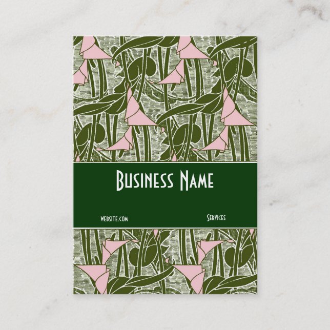 Business Card Jugendstil Deko Elegante Visitenkarte (Vorderseite)