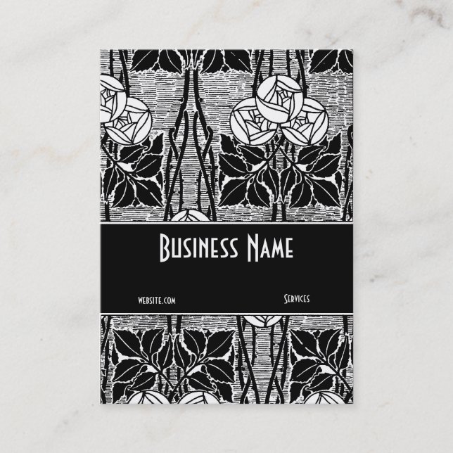 Business Card Jugendstil Deko Elegante Visitenkarte (Vorderseite)