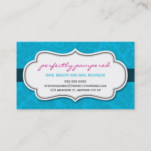 BUSINESS CARD Klasse geblüht Aqua Blue Visitenkarte