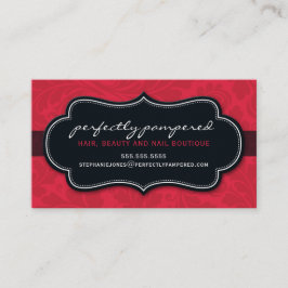 BUSINESS CARD Klasse geblüht Kirschrot schwarz Visitenkarte