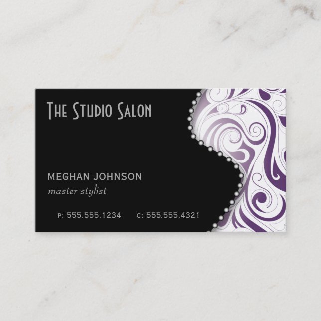 Business Card Lila Terminkarte (Vorderseite)