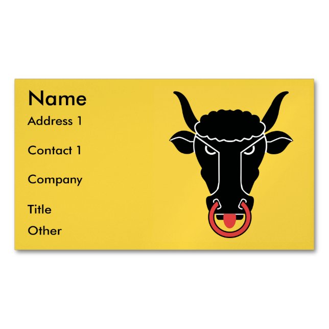Business Card Magnet with Flag of Uri, Switzerland (Vorderseite)
