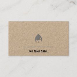 Business Card Minimalistisch Öko Kraft Visitenkarte