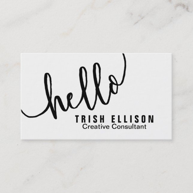 Business Card Minimalistische benutzerdefinierte V Visitenkarte (Vorderseite)