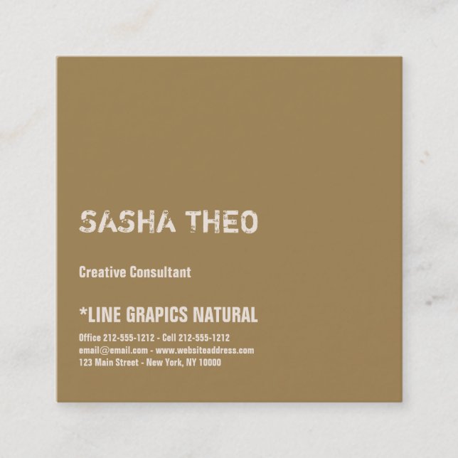 Business Card Minimalistischer Vorlagenantrieb Quadratische Visitenkarte (Vorderseite)