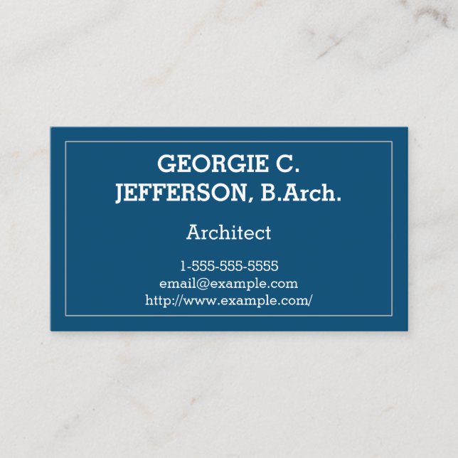 Business Card mit beruflicher und einfacher Archit Visitenkarte (Vorderseite)