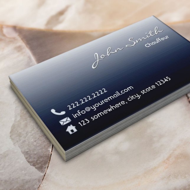Business Card Mitternacht Blue Chauffeur Visitenkarte (Von Creator hochgeladen)