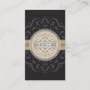 BUSINESS CARD Moderne Orientalkarte Mandala Schwar Visitenkarte