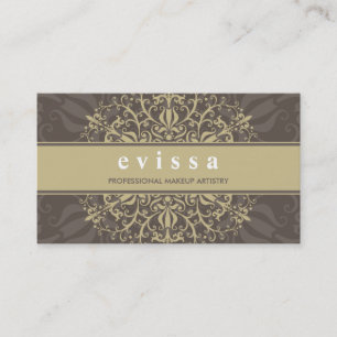 BUSINESS CARD Moderne, verzierte goldbraun Visitenkarte