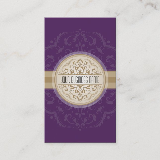BUSINESS CARD Modernes Orientalisches Mandala lila Visitenkarte (Vorderseite)