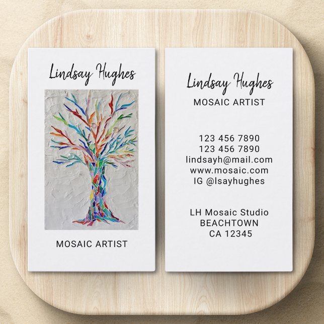 Business Card Mosaik Artist Visitenkarte (Von Creator hochgeladen)