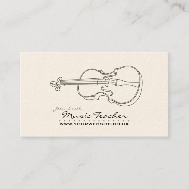 Business Card Musiker/Musiklehrer Visitenkarte (Vorderseite)