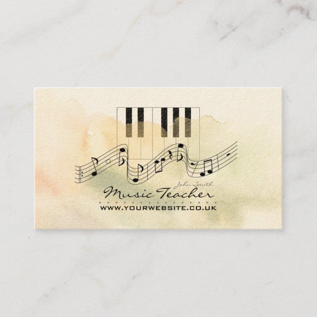 Business Card Musiker/Musiklehrer Visitenkarte (Vorderseite)