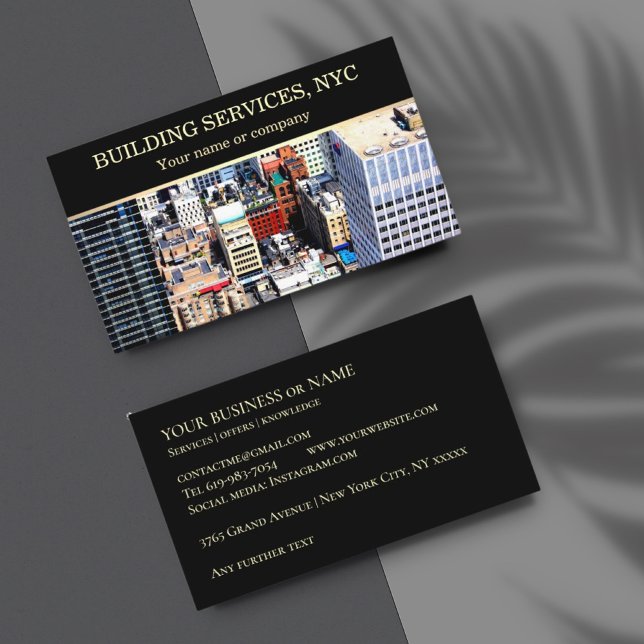 Business Card New York City NYC Gebäude Mitarbeite Visitenkarte (Von Creator hochgeladen)