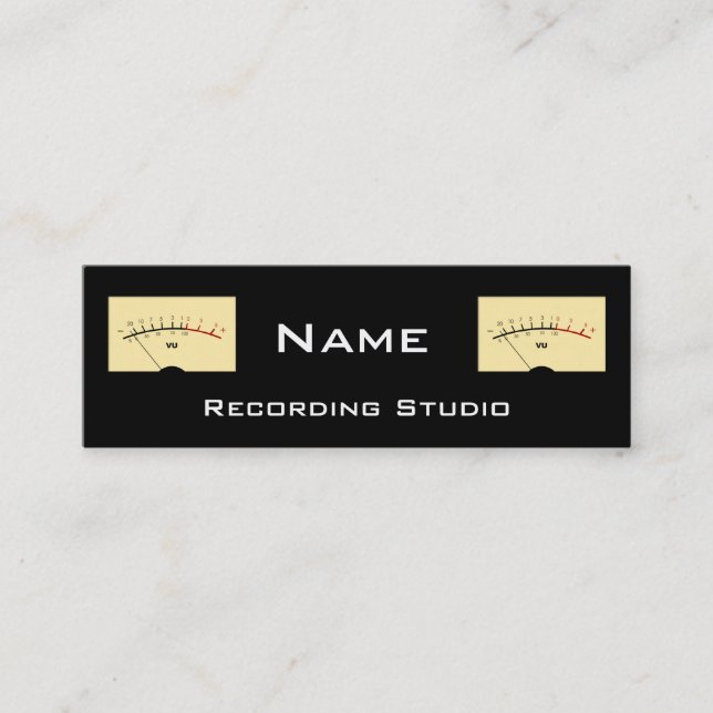Business Card Recording Studio Mini Visitenkarte (Vorderseite)