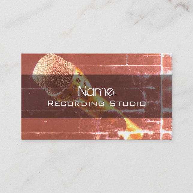 Business Card Recording Studio Visitenkarte (Vorderseite)