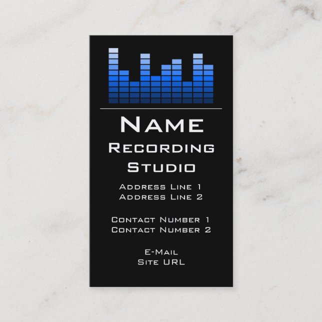 Business Card Recording Studio Visitenkarte (Vorderseite)