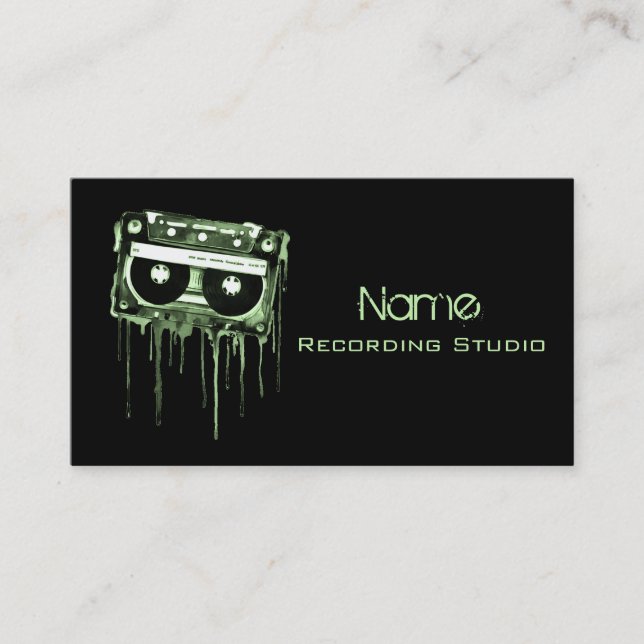 Business Card Recording Studio Visitenkarte (Vorderseite)