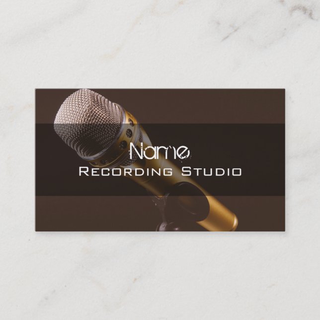Business Card Recording Studio Visitenkarte (Vorderseite)