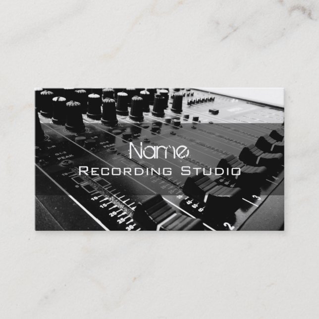 Business Card Recording Studio Visitenkarte (Vorderseite)