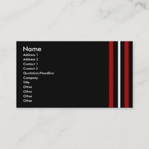 Business Card Red Schwarz-weiß Visitenkarte
