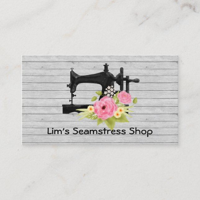 Business Card Seamstress Shop Visitenkarte (Vorderseite)