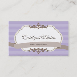 BUSINESS CARD stilvoll, elegant und lila braun Visitenkarte