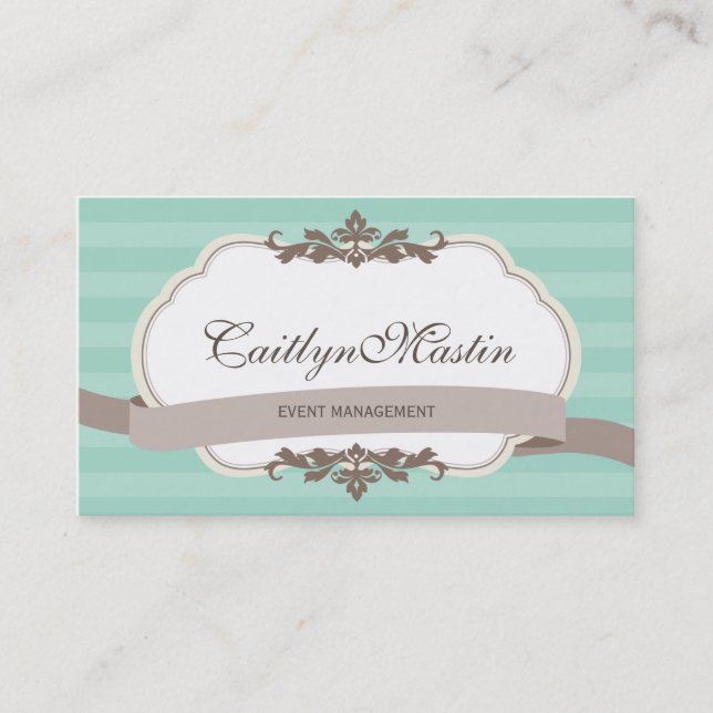 BUSINESS CARD stilvoll und elegant braun Visitenkarte (Vorderseite)