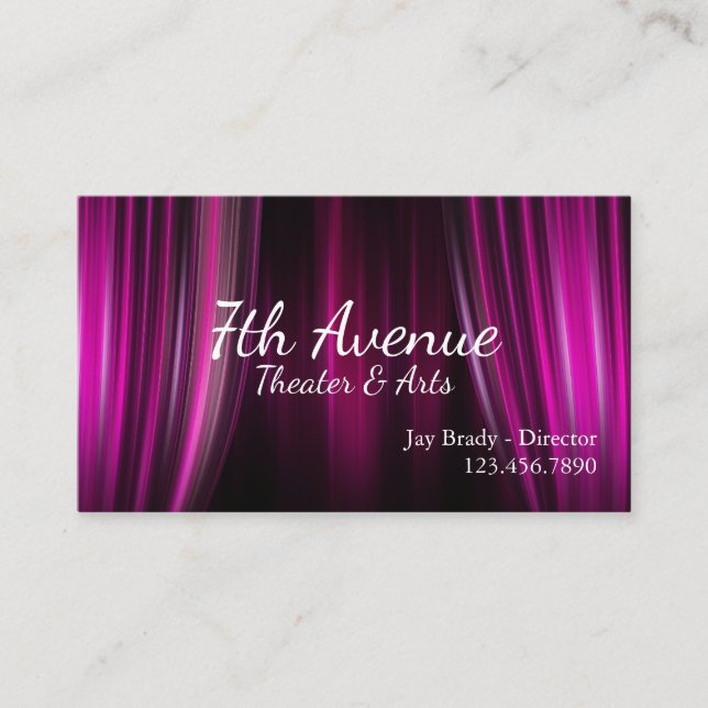 Business Card Theater & Kunst Visitenkarte (Vorderseite)