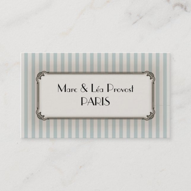 Business card - Visitenkarte Old Paris (Vorderseite)