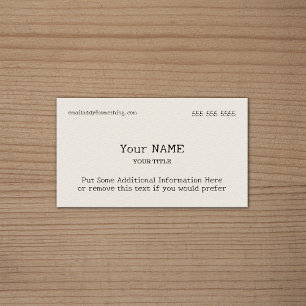 Business Card vom traditionellen Typ Bone Visitenkarte