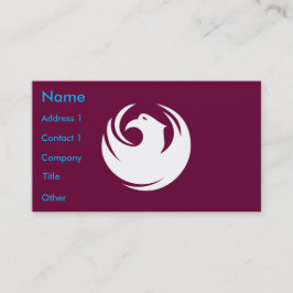 Business Card with Flag of Phoenix City, Arizona Visitenkarte