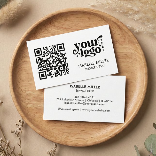 Business Card with QR Code | Simple Modern Design Visitenkarte (Business Card with QR Code | Simple Modern Design)