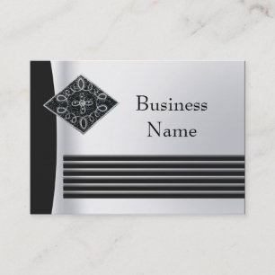 Business Card Zizzago Schwarzes Silber Visitenkarte