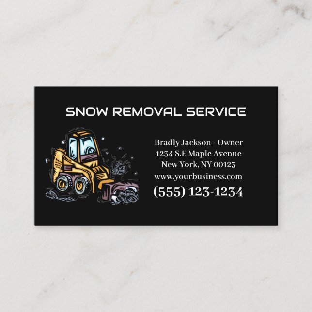 Business Card zum beruflichen Entfernen von Schnee Visitenkarte (Vorderseite)