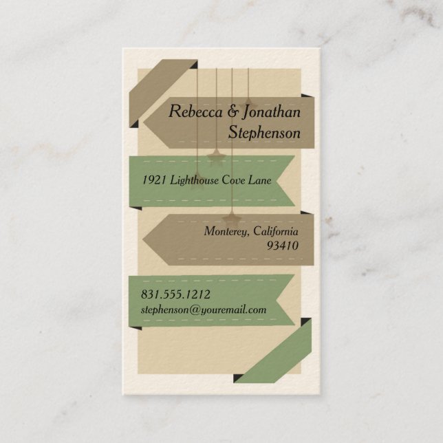 Business Cards der Erde mit Tonbandbreite Visitenkarte (Vorderseite)