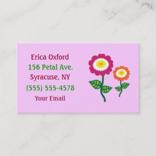 Business Cards der Funky Art Blume Visitenkarte