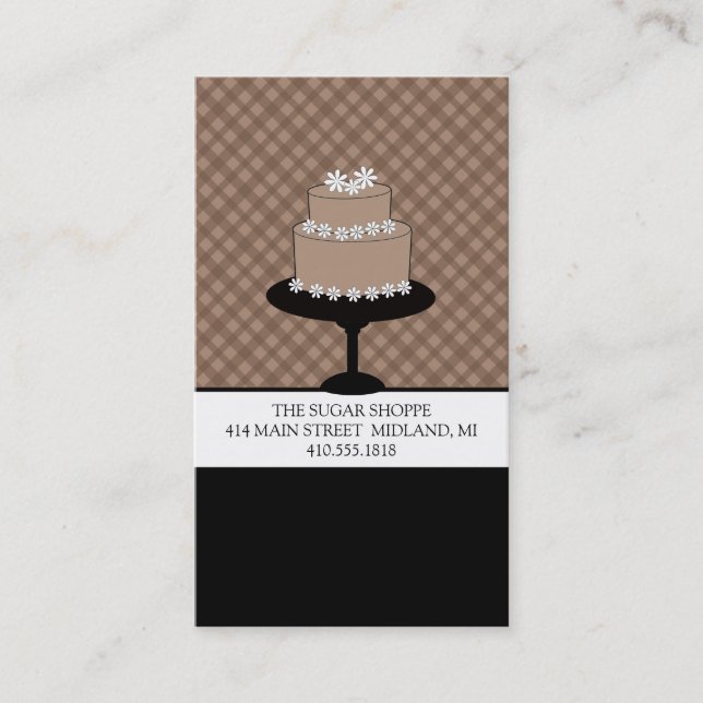 Business Cards für Bäckereien oder Kuchen-Designer Visitenkarte (Vorderseite)