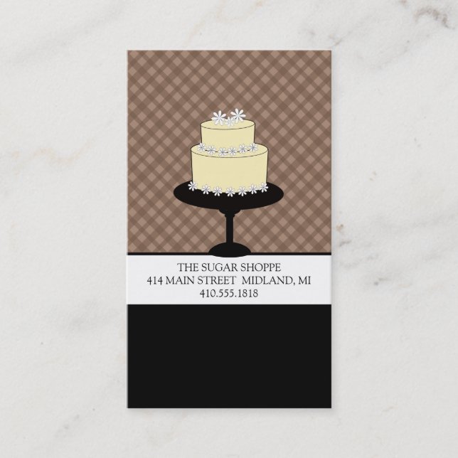 Business Cards für Bäckereien oder Kuchen-Designer Visitenkarte (Vorderseite)