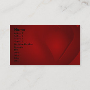 Business Cards für blutrote Herzen Visitenkarte
