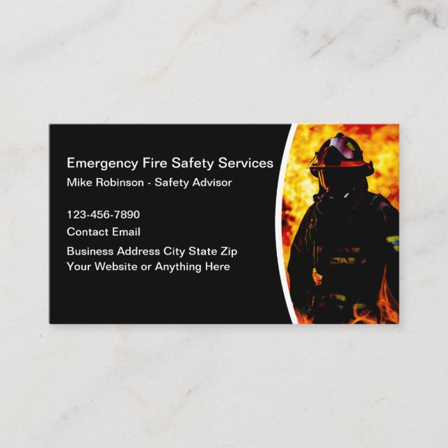 Business Cards für Brandsicherheit Visitenkarte (Vorderseite)