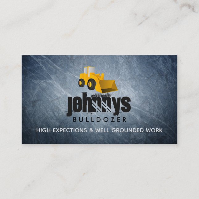 Business Cards für Bulldozer-Logos Visitenkarte (Vorderseite)