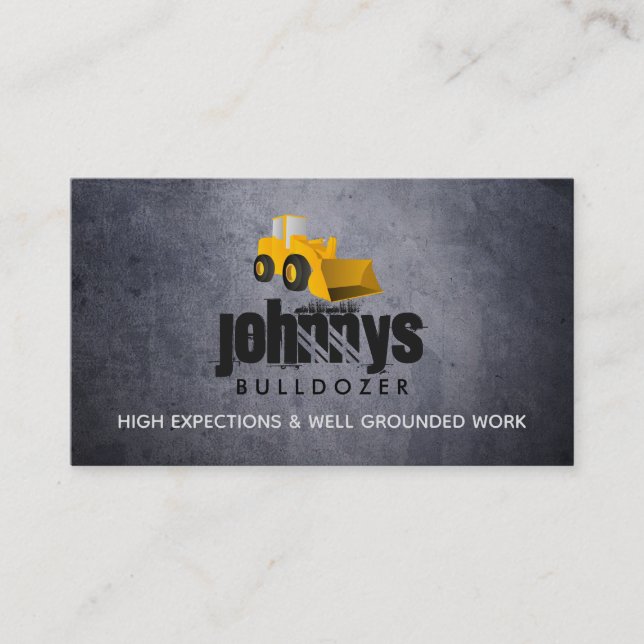 Business Cards für Bulldozer-Logos Visitenkarte (Vorderseite)