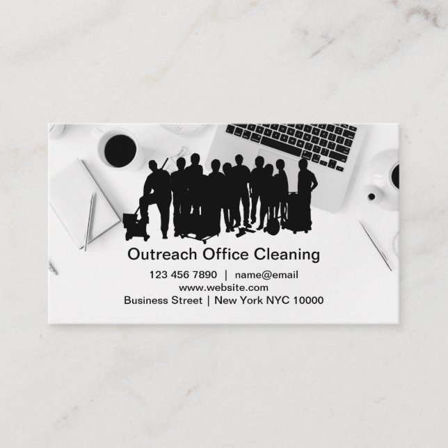 Business Cards für Büroreinigung Visitenkarte (Vorderseite)