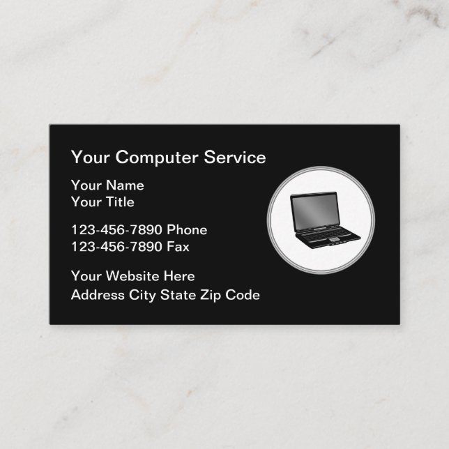 Business Cards für Computerreparaturen Visitenkarte (Vorderseite)