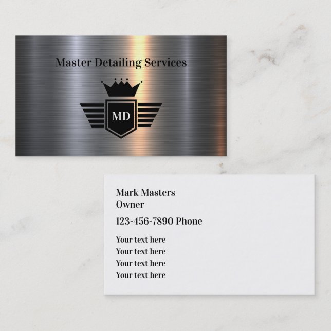 Business Cards für Coole Automotive Services Visitenkarte (Vorne/Hinten)